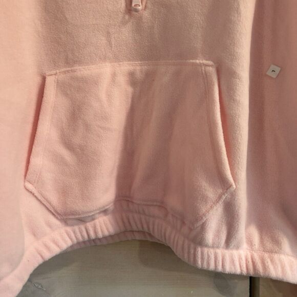 Old Navy Womens Pullover Quarter Zip Large Pink Pockets Thumb Hole Loose Fit - Picture 4 of 15
